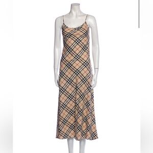Burberry Plaid Midi Dress